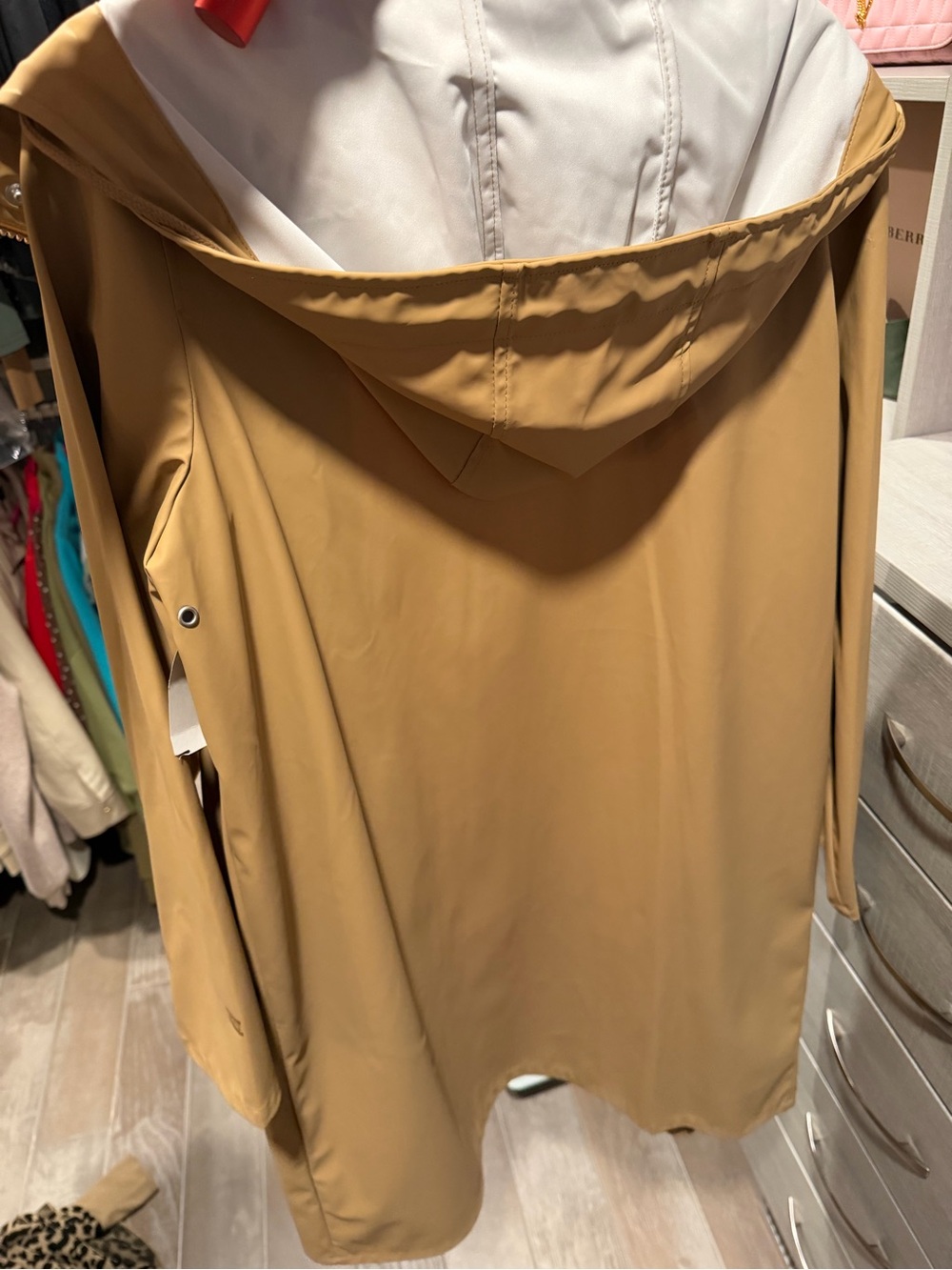 Levi's Mustard Tan Hooded Trench Coat - Picture 3 of 5
